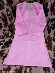 COTTON CHIKANKARI COMPUTER WORK KURTI'