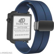 Dual Time Date Display Radium Dial  Magnetic Belt Analog Watch For Men_B31k