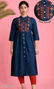 Women's Embroidered Cotton Kurti