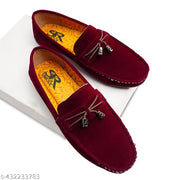 SR UNIQUE Men's Velvet High Quality Latest Formal Slip On Party Wear Moccasin Loafer Shoes