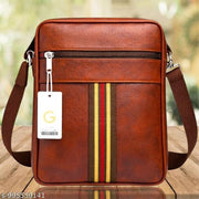 Men's Stylish Cross Body Sling Bag for 10 Inch Tablet | Leather Look Messenger Bag