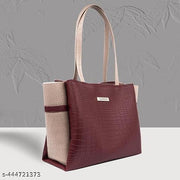 Carrylux Dual Tone Large Capacity Croco Pattern Tote Handbags Purses Shoulder Bag For Womens