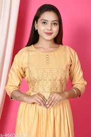 Urban Butterfly's Women stylish and trendy ethnic cotton embroidered kurti for women