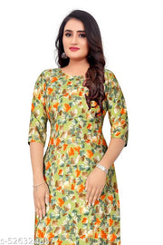 SIYARAM CREATION Women's Crepe Printed Straight Kurta