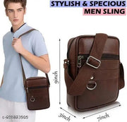 Stylish Professional Casual Synthetic Leather Unisex Bag/Shoulder Bag for Men/Travel Bag/Cross Body Bag/Office Business Bag/Messenger Bag/Stylish Sling Bag for Men & Women