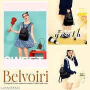 New Classic Nylon Solid Multi Pocket Edition Backpack for Women/Girls- College Travel Casual Use
