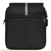 LOREM Mink Black Casual PVC Coated Matty Fabric Cross  Sling Bag For Men SL09