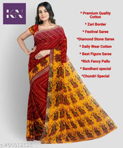 KRISHNA NX PURE COTTON SAREE BANDEJ PRINT