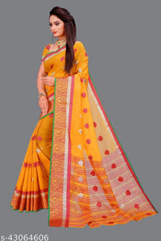 Bright and eye-catching checked pattern , Soft & Lightweight Fabric – Comfortable for long hours , Pallu with Tassels – Adds a stylish traditional touch, Traditional Weave Pattern – Perfect ethnic appeal , Easy to Drape – Suitable for all