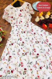 Polyster/Crepe fabric-Kurti for Women