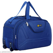 Unisex Travel Luggage Bag - (54 Cm) Expandable Flat Folding Travel Duffel Bag/Duffel Strolley Bag With 2 Smooth Spinner Wheels