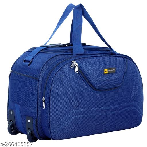 Unisex Travel Luggage Bag - (54 Cm) Expandable Flat Folding Travel Duffel Bag/Duffel Strolley Bag With 2 Smooth Spinner Wheels
