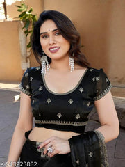 Women's Traditional Embroidered Organza Saree || Saree for Wedding || Jimmy-choo Saree