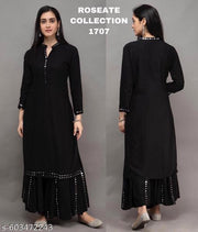 ATTRACTIVE WOMEN MIRROR WORK KURTA SET