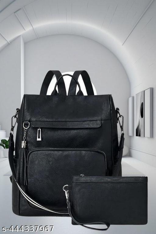 Bohobuzz Backpack Purse for Women Convertible Travel Vintage PU Leather Bag(Backpack,bag,backpack for women women bag fashion,stylish)