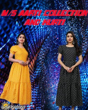 Polyster/Crepe fabric-Kurti Aanarkali