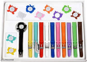 Kids Multicolor Plastic Casual Watches With 11 Belt Inter Changeable Belt women  Analog Watches