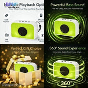 DPM Wireless Bluetooth Music Speaker with Karaoke Mic Feature for Party and Singing Entertainment