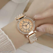 Yokako Rose Gold Dial Rose Gold Diamond Std Belt Women Watch