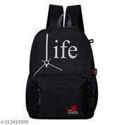 Tense Life  Unisex Casual 35 L Backpack School Bag Women Men Boys Girls Children Daypack College Bag Book School Sports Bag ( Black)