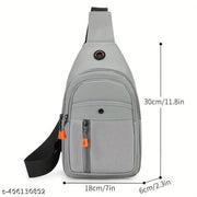 1pc Durable Chest Bag, Outdoor Mountaineering Cycling Travel Crossbody Bag, Small Lightweight Portable Waist Bag, Three-layer Large Capacity Fanny Pack