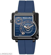 Dual Time Date Display Radium Dial  Magnetic Belt Analog Watch For Men_B31k