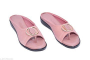 Glow walk Flat Sandals Peach Slipper for Women , Women's Fashion Sandal Leather, Comfortable & Stylish Wedges for Casual & Formal Occasions, Comfortable Lycra Slippers For Women, Flats for Women Stylish Latest Girls Sandals