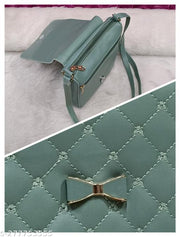 New Stylish women green PU sling bags/Full hand work bag/sling bag for women/party wear bag for women/long bag for women/wedding bag for women/Small sling bags/Premium PU leather sling bags for women