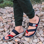 BRD-730-BRD-729 Grey Mesh Flip Flops For Men