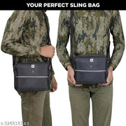 NFI essentials Small Unisex Sling Bag Cross Body Bag for Travelling, Business Messenger Bag Travelling Bag one Side shoulder Bag