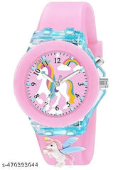 3D Printed Cartoon Printed Glowing LED Light Kids (Age:3-10 Years) Gift Analog Watch - For Boys & Girl