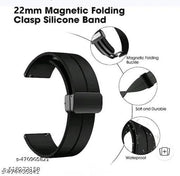 NEW DESIGN MAGNETIC BUCKLE STRAP . 22 MM SILICON STRAP FOR SMART WATCH. SMART WATCH STRAP COMBO PACK OF 2. STYLISH STRAP FOR WATCH