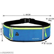 Running Waist Bag for Men & Women | Slim Waterproof Sports Belt with Dual Zipper Pockets, Reflective Strip & Adjustable Strap for Gym, Jogging, Cycling & Travel