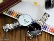 PAIDU BEST STYLISH White & Black Watch Saffer Chain for Men Hybrid Chronograph Watch - pack fo 2