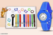 Trending 11 Belt Flower Inter Changeable Belt and Dial Multicolor Watch for Girls