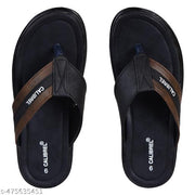 CALIBREL Men Black Slippers | Slipper for men | Sandals for Men| Casual Sandals | Stylish, Comfortable & Durable | Men's Flip-Flops | Trendy men's footwear | Chappal for men | for Daily & Occasion