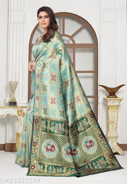 cotton silk jacquard with blouse