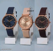Analog 3 Different Color Royal Dial Watch for Womens and Girls Single and Combo Watches for Women and Girl Pack of 3