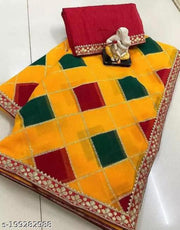 Georgette Saree , Matka Foil Print Saree , Matka gold , Matka , Printed Saree , Chiffon Saree , Braso type Saree , Cotton print georgette saree , bandhej saree , bandhani saree , bandhni saree