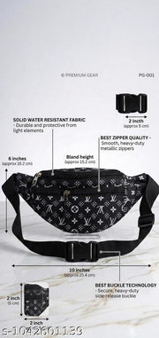 Waist Pouch, Money Belt Pouch For Travel, Running, Jogging, Cycling, Hiking, Outdoor- ( Black White Print)