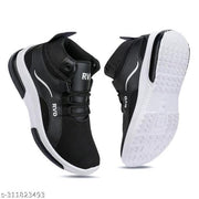 PRO_Stylish Comfortable Sports Sneakers Running Shoes Running Shoes For Boys AND Girl (BLACK)