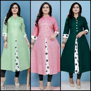 Combo Selfi Cotton Kurti (Pack Of 3)