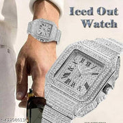 FULL SILVER  DIAMOND WATCH FOR MEN AND BOYS ROYAL ATTRACTIVE LITE WEIGHTED DIAMOND WATCH | WATCH FOR BOYS | WATCH FOR MEN | FABULOUS WATCH | BRANDED WATCH | PREMIUM WATCH