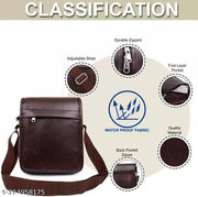 Fancy Craft Men & Women Brown Sling Bag - Extra Large