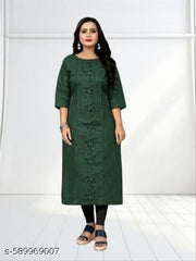 NEW TRENDING EMODRIED KURTY FOR WOMEN AND FULL COTTON KURTY