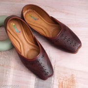 Duosoft Bellies for Women | Soft Comfortable | Breathable | Fashionable | Stylish | Trendy | Super soft | Lightweight | Anti-Slip Sole | Indoor & Outdoor | (DW-0201)(Brown)