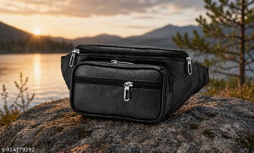 Latest Men Women Leather Waist Pack Travel Bags For Moneyy| Belt| Cards |Mobile| Documents| Kit| Books and Bills Dairy Pouch Cross Side Bag For Men Women .With Belt Stylish Small Luggage Accessories Bag I Waist Bags I Fanny pack.