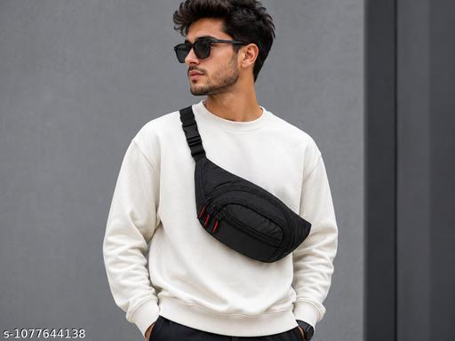 ravel accessory pouch  outdoor hiking waist pouch  running waist bag  casual sling bag for men  anti theft waist bag