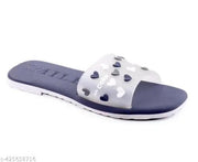 Latest heart printed Grey slippers