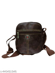 Man Small Shoulder Bag with Zipper